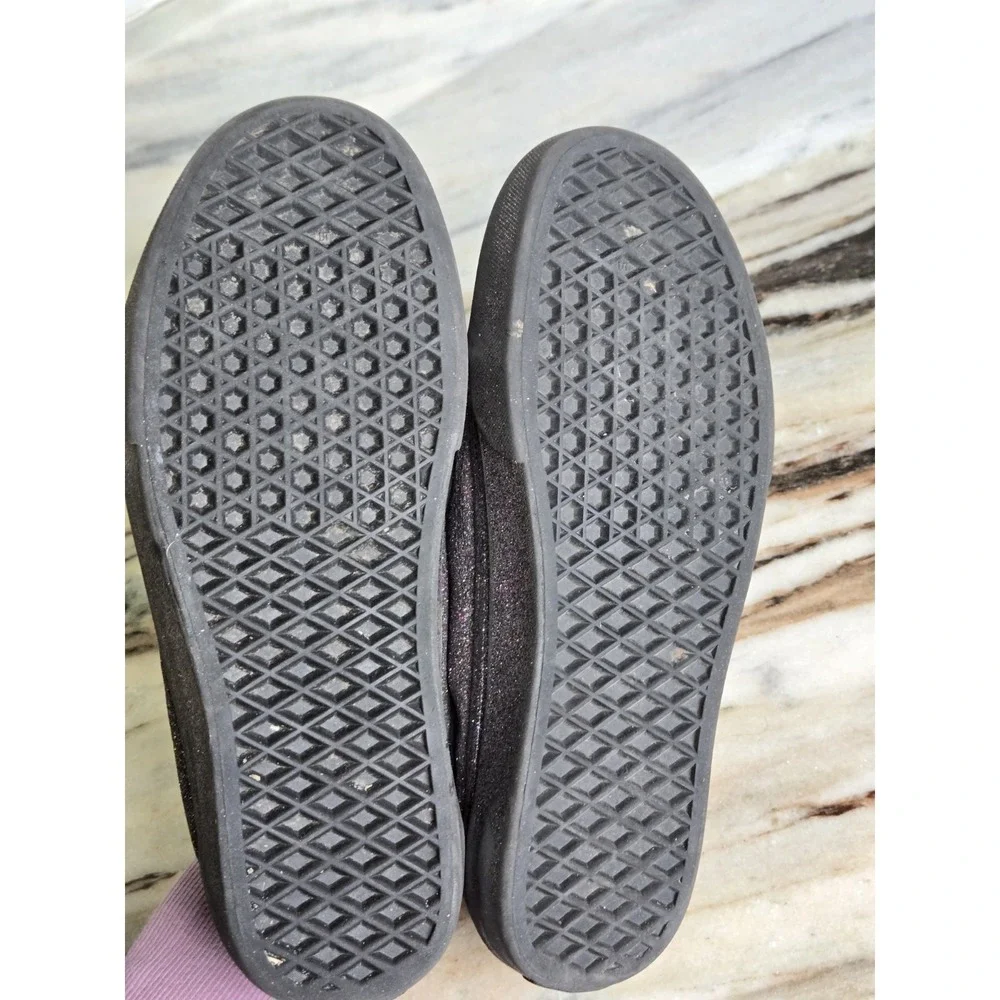 Vans Black Rainbow Glitter Men 7 Women 8.5 Skate‎ Grunge Y2K Gorecore